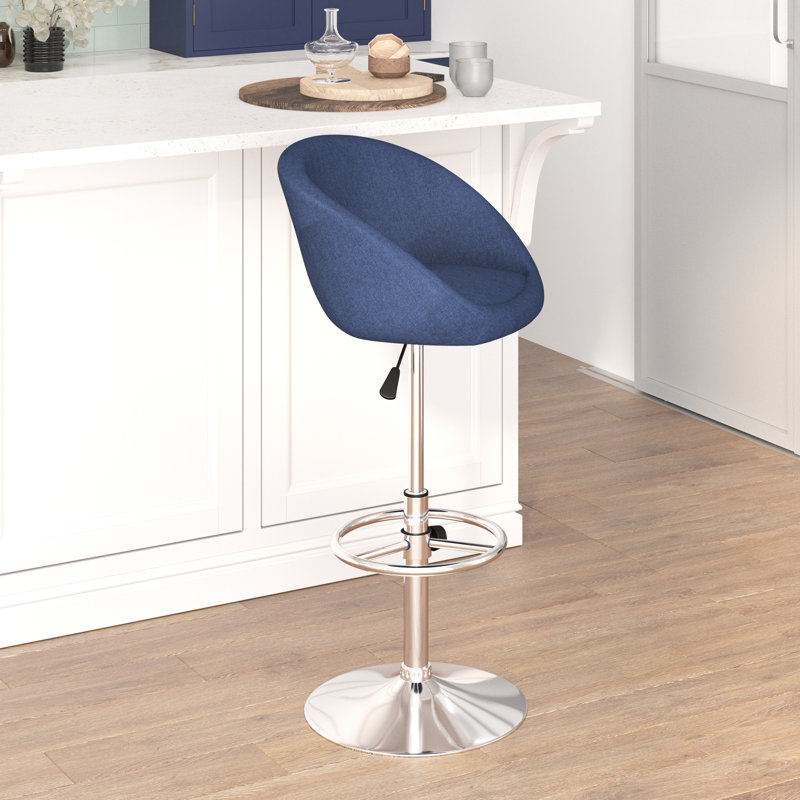 Orren Ellis Nordin Swivel Adjustable Height Bar Stool & Reviews Wayfair